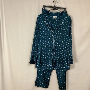 Croft & Barrow Pajamas Set Loungewear Polka Dots 
Silky Classic Womens SZ S